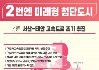 성일종 후보'서산-태안고속도로 조기추진'공약